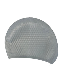 Simply Swim - Adult Long Hair Silicone Bubble Cap - Grey - Product Side