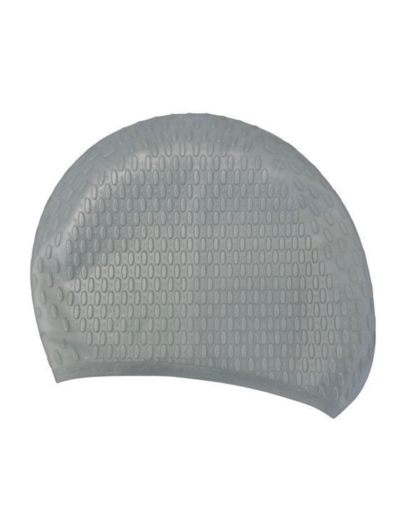 Simply Swim - Adult Long Hair Silicone Bubble Cap - Grey - Product Side