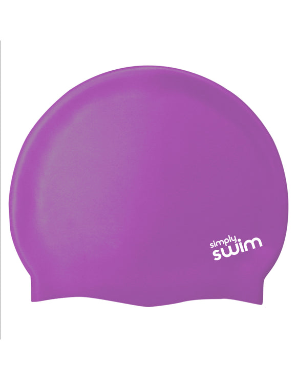 Simply-Swim-Silicone-Caps-Adult-Purple