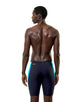 Speedo - Solid Splice Swim Jammer - Black/Green - Model Front