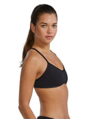 TYR - Solid Durafast Elite Trinity Swim Top - Black - Model Side