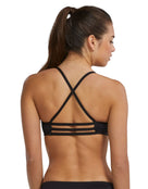 TYR - Solid Durafast Elite Trinity Swim Top - Black - Model Back