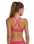 TYR - Solid Durafast Elite Trinity Top - Fuchsia Pink - Model Back