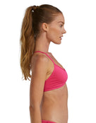 TYR - Solid Durafast Elite Trinity Top - Fuchsia Pink - Model Side