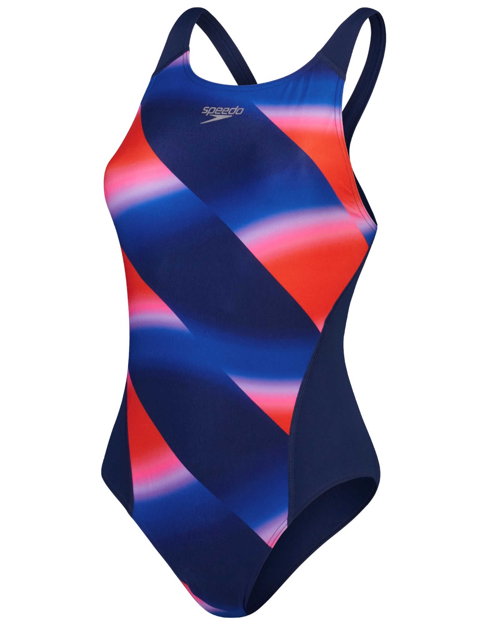 Speedo Back Types Speedo Allover Digital Recordbreaker Swimsuit - Blue/Red | Simply Swim ...