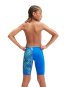 Boys Allover Digital Swim Jammer - Blue/Green