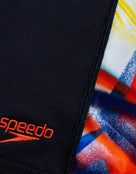 Speedo - Boys Digital Allover Panel Swim Jammer - Black/Red - Side Panels and Logo