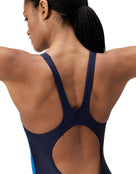 Speedo - Colourblock 2.0 Swimsuit - Navy/Blue - Model Back Close Up