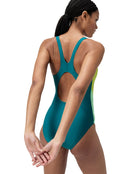 Speedo - Colourblock 2.0 Swimsuit - Green - Model Back