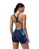 Speedo - Digital Print Legsuit - Navy/Blue - Model Front