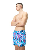 Speedo - Digital Printed Leisure 16" Watershorts - Blue/Pink - Model Front/Side