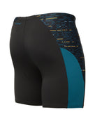 Speedo - Endurance+ Max Splice Swim Jammer - Black/Teal Blue - Product Back