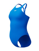 Speedo - Endurance + V Back Swimsuit (Longer Body Length) - Blue - Product Front