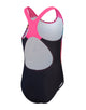 Speedo - Speedo-Girls-Digital-Placment-Splashback-Swimsuit-Black-Pink - Product Front