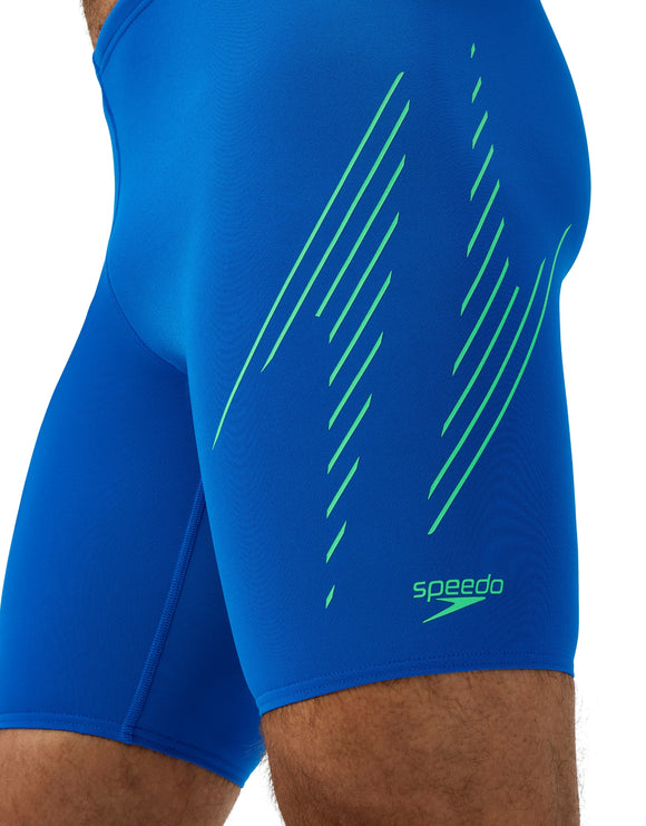 Speedo Hyperboom Placement Swim Jammer - Blue/Green | Simply Swim ...
