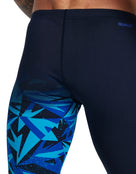 Speedo - Mens Hyperboom Placement V-Cut Swim Jammer - Black/Blue - Model Back Close Up