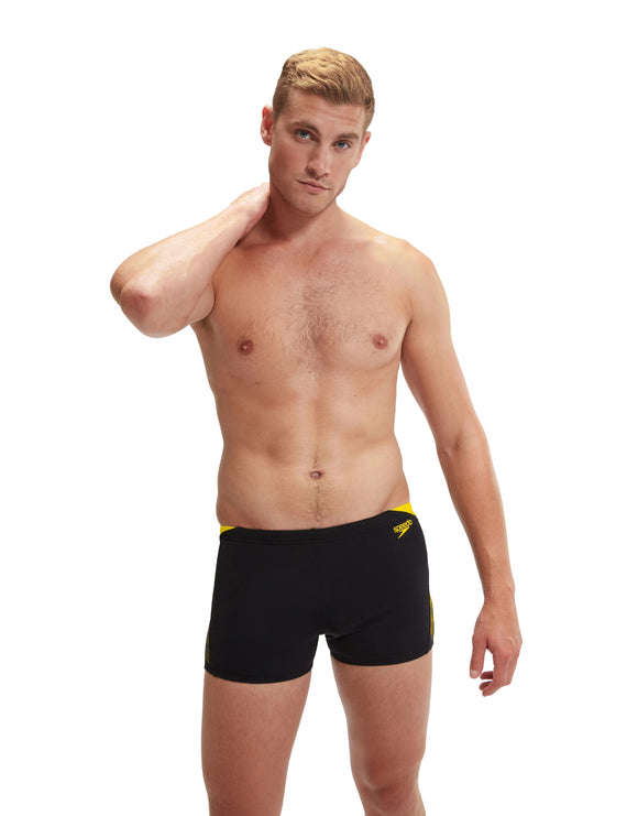 Speedo - Hyperboom Splice Aquashort - Black/Yellow - Model Front