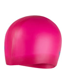 Speedo - Junior Long Hair Silicone Swim Cap - Pink/Blue - Product Back
