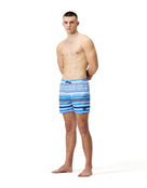 Speedo - Printed Leisure 16" Watershorts - Blue/White - Model Front Full Body