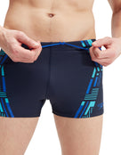 Speedo-Mens-Tech-printed-aquashort -front-close-up