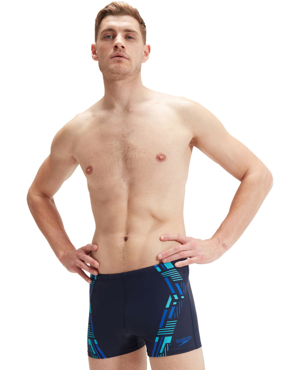 Speedo-Mens-Tech-printed-aquashort-front-model