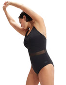 Speedo - Shaping LuniaGlow Swimsuit - Black - Model Side