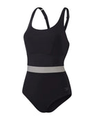 Speedo - Shaping LuniaGlow Swimsuit - Black - Product Front