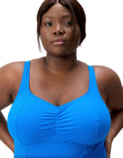 Speedo - Shaping Aquanite Swimsuit - Bright Blue/Plus Size - Model Front Close Up