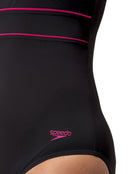 Speedo - Shaping ContourEclipse Swimsuit - Black/Pink - Logo