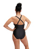 Speedo - Shaping V Neck Swimsuit - Black - Model Front