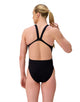 Speedo - Solid Leaderback Swimsuit - Black - Model Front 