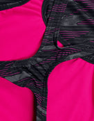 Speedo - Hyperboom Allover Medalist Swimsuit - Black/Pink - Back Close Up