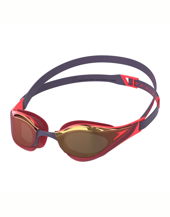 Speedo - Fastskin Pure Focus Mirror Swim Goggle - Black/Red - Product Front/Side