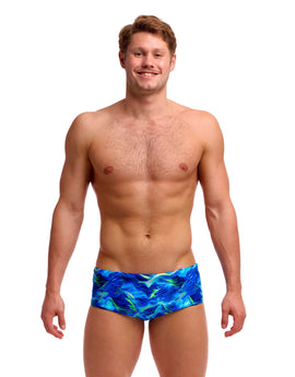 Funky Trunks - Storm Chaser Sidewinder Swim Trunks - Blue - Model Front