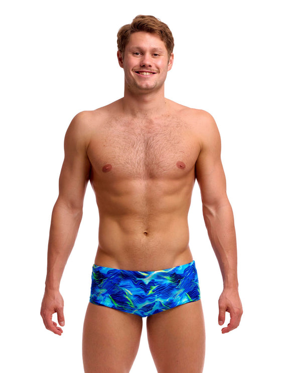 Funky Trunks - Storm Chaser Sidewinder Swim Trunks - Blue - Model Front
