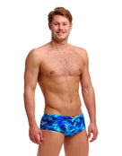 Funky Trunks - Storm Chaser Sidewinder Swim Trunks - Blue - Model Front/Side