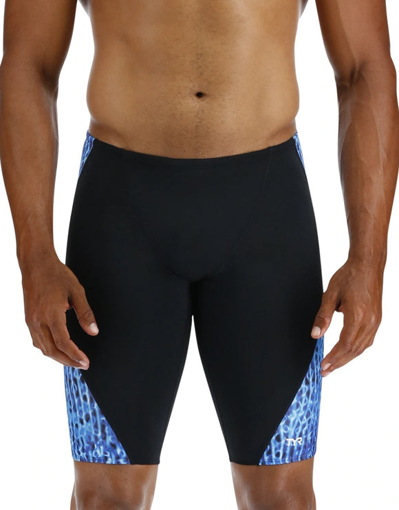 TYR - Mens Atolla Durafast Lite Blade Splice Swim Jammer - Blue - Model Front