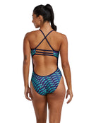 TYR - Dragonflyte Trinity Fit Swimsuit - Navy/Green - Model Back
