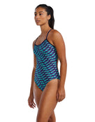 TYR - Dragonflyte Trinity Fit Swimsuit - Navy/Green - Model Side