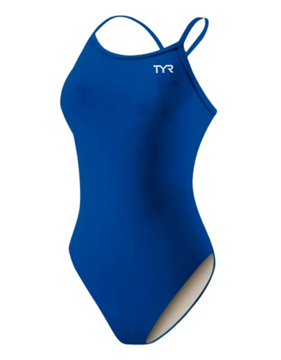 TYR - Girls Durafast Diamondfit Swimsuit - Royal - Front