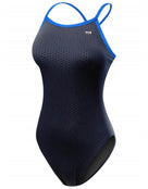 TYR - Girls HEXA Durafast Elite Diamondfit Swimsuit - Black/Blue - Product Front