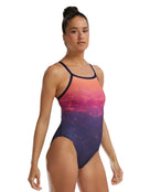 TYR - Infrared Durafast Elite Diamondfit Swimsuit - Navy/Multi - Model Front/Side
