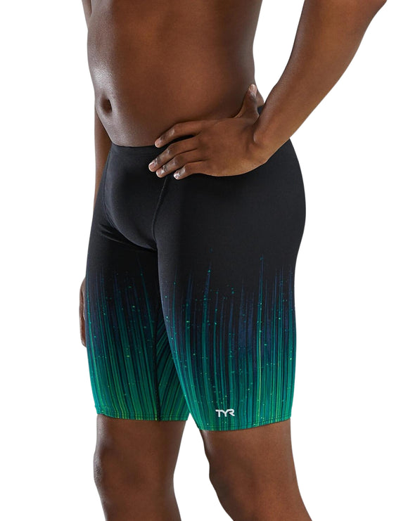 TYR - Speedwarp Durafast Elite Swim Jammer - Green - Model Front/Side