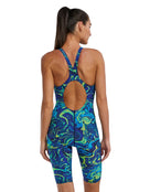 TYR - Womens Thresher Hyperblitz Open Back Kneeskin - Blue/Green - Model Back