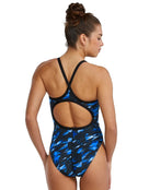 TYR - Triadic Durafast Elite Diamondfit Swimsuit - Blue - Model Back