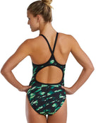 TYR - Triadic Durafast Elite Diamondfit Swimsuit - Green - Model Back