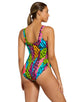 Zoggs - Wild Mix Thermal Lined Scoopback Swimsuit - Multi - Model Front