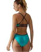 TYR - Lapped Durafast Elite TrinityFit Swimsuit - Teal - Model Back