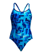 Funkita - You Blued Diamond Back Swimsuit - Blue - Product Front