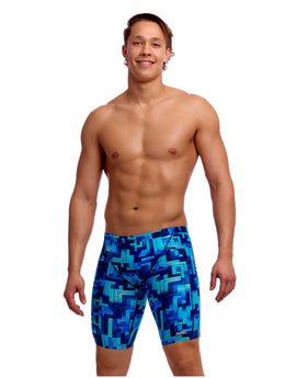 Funky Trunks - You Blued Swim Training Jammer - Blue - Model Front